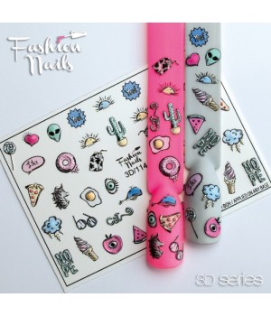3D Слайдер Fashion Nails №114